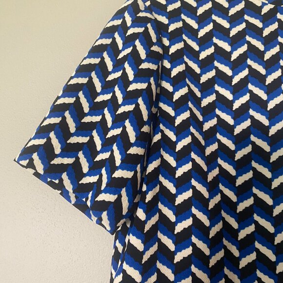 NWT Zara Geometric Pattern Short Sleeve Shift Dress Size Small - Picture 4 of 11